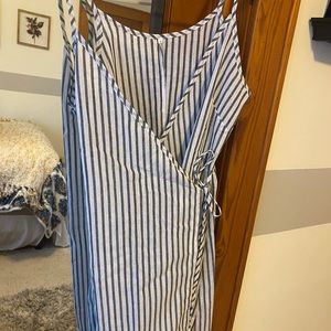 SHEIN Wrap Stripped Dress